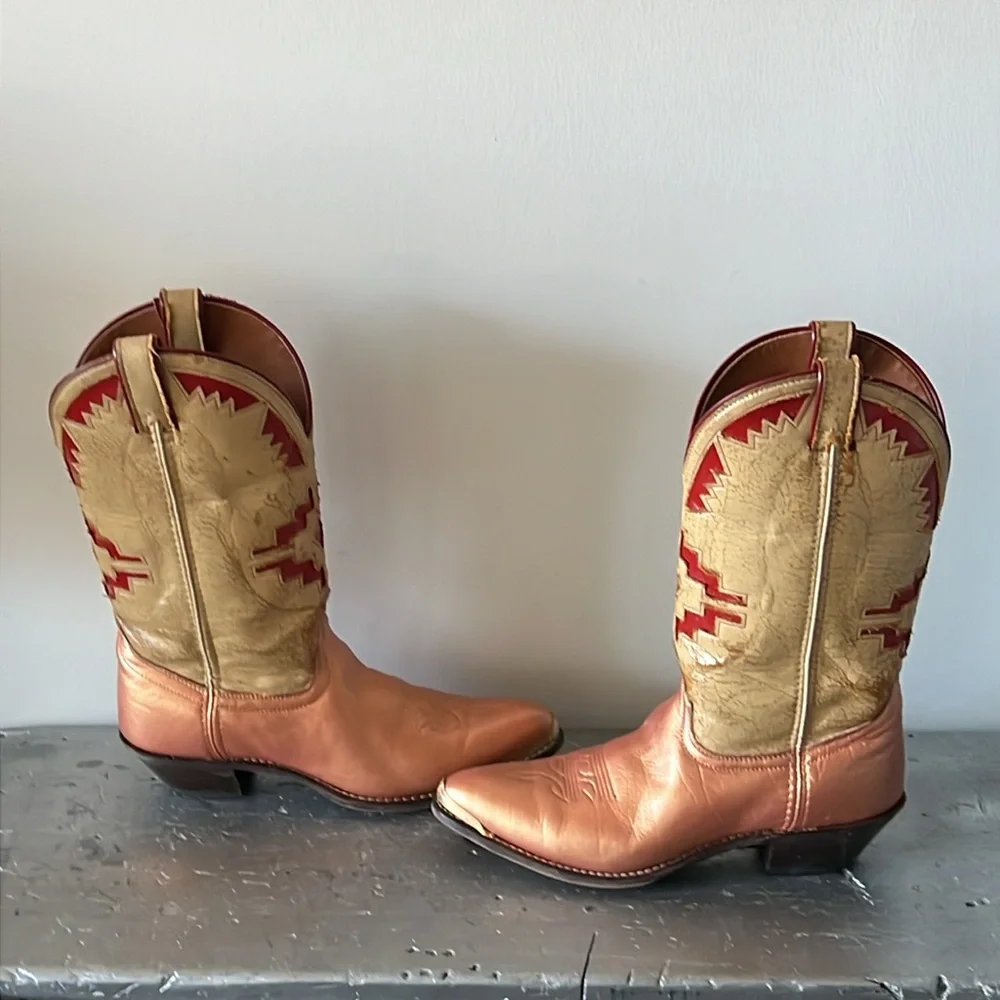 Vintage Cowboy Boots- Aztec Navajo Southwest - Picture 8 of 17